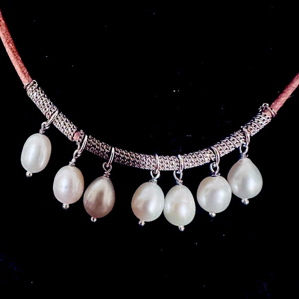 Silpada retired Pearls on Leather - Picture 3 of 3